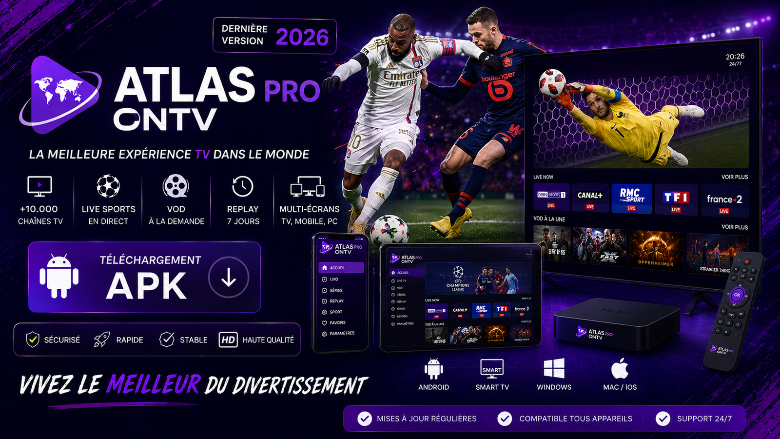 Atlas Pro ONTV dernière version 2026 APK 4.0 téléchargement